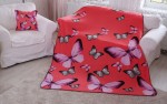 Butterfly blanket 130x160cm 3d butterflies roses