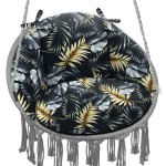 Poduszka LUNA UP Golden Palms + Czarny Oxford