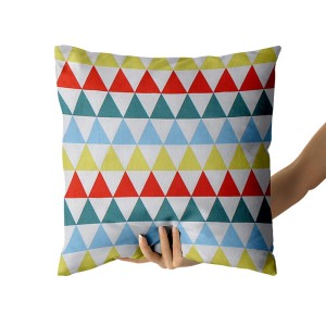 Poszewka Dekoracyjna Pastel Trójkaty Czerw.40x40cm