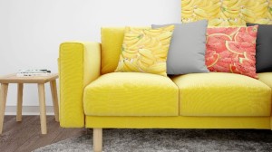 Poszewka dekoracyjna PREMIUM Bananas 40x40 cm