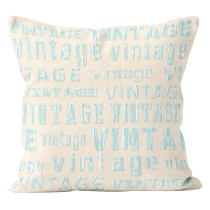 Poszewka dekoracyjna VINTAGE Nieb. litery 40x40
