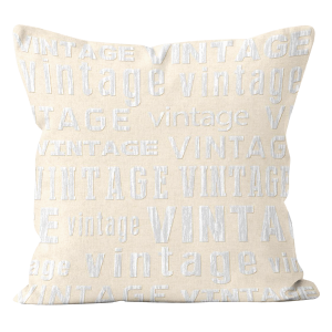 Poszewka dekoracyjna VINTAGE szary krem 45x45 cm