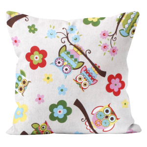 Poszewka dekoracyjna Sowy Folk 40x40 cm