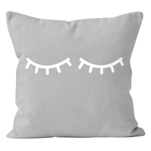 Poszewka Jess Lashes Rzęsy 40x40 cm Szary 704