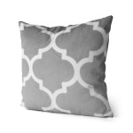 Poduszka Novia mikroflanela 40x40 cm Szary+Biały