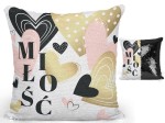 Poduszka LOVE cekiny 40x40 cm Miłość czarna