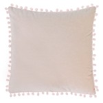 Poszewka Velvet POMPONS Rose 40x40 cm J.róż