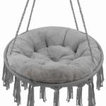 Poduszka okrągła IVY PLUSH Fi 95 cm Szary