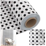 Brilliant Premium fabric dot black-Srebrn 280