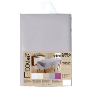 Obrus dekoracyjny BASIC Monokolor 145x180 cm Szary