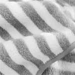 Pure stripes towel 35x75 cm gray stripes