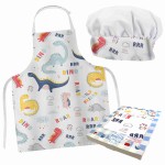 Komplet 2 cz. LITTLE COOK Fartuch + Czapka Dino