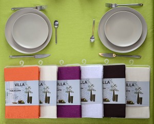 Obrus - Villa 85x85 - Liść - Krem