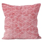 Poszewka Silver Cubes mikroflanela 40x40 cm Róż