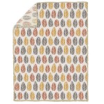 Koc LOUISIANA mikroflanela Liście 150x200 cm Beż