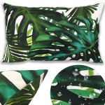 Poszewka wodoodporna Botanic Monstera 40x60 Zielon