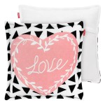 Poszewka Jersey Hello Baby & Love 45x45 Róż