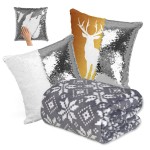 Zestaw No24 Koc SCANDI CLAS+Posz.Flippy+PoszCekiny