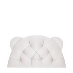 Poduszka zagłówek BEAR velvet 95x55 cm Krem