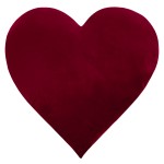 Poduszka Cleo Serce velvet 35x35 cm Bordo