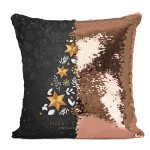 Poszewka Cekiny Christmas 40x40 Choinka Złoty