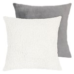 Poszewka MARLBOROUGH Sherpa Velvet 40x40 cm Szary