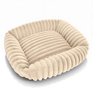 Sofa Legowisko TOLA 70X80 Rabbit fur pasy Beż