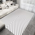 Dywan FUSION Foam Geometric 120x160 biało - SZARY