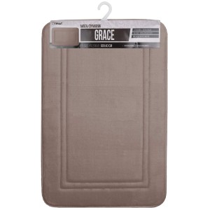 Dywanik GRACE Foam FRAME rama 40x60 Szary beż
