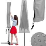 Pokrowiec na parasol FLINT 18/28*153 cm Szary