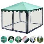 Altana Ogrodowa  3x3x2,5 m Paski zielone