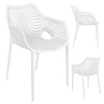 Krzesło ażurowe Cherie White Biały 54x62x81,5
