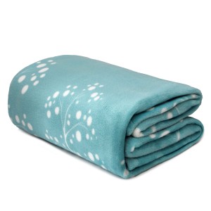 Koc Elia Tree 150x200 cm Niebieski Aqua