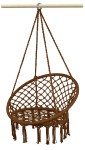 Fotel wiszący Huśtawka LUNA 60x80xH120cm TOFFEE