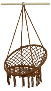 Fotel wiszący Huśtawka LUNA 60x80xH120cm TOFFEE
