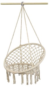 Fotel wiszący Huśtawka LUNA 60x80xH120cm NATURAL