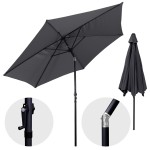 Parasol ogrodowy Tropea 300 x 245 cm Grafitowy