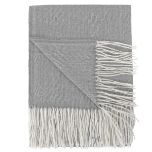 Koc Szenilowy RICKY frędzle 130x170 Szary