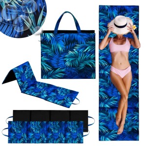 Mata plażowa 180x50x2 Oxford Czarny/Blue Passion G