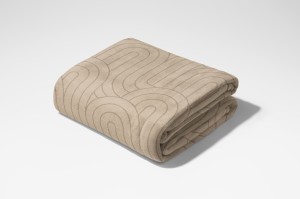 Koc RETRO Wave modern style 130x170 cm Beż