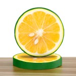 Round pillow Illusione 40x40x7 cm Lemon