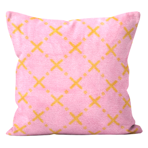 Poszewka MADDOX mikroflanela 40x40 Róż + żółty