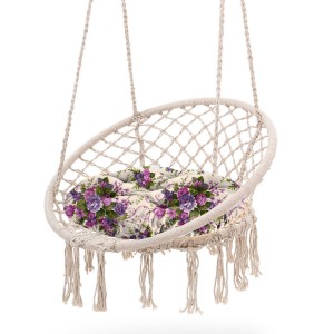 Poduszka na bocianie gniazdo śr 65cm Blumen Fiolet