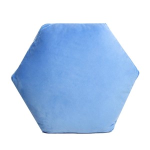 Poduszka SHAPE BRYŁA 3D PLUSZ 38x42x12  Niebieski