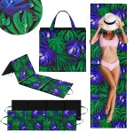 Mata plażowa 180x50x2 Oxford Czarny/Tropicana G