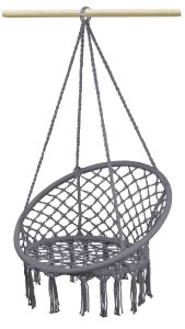 Fotel wiszący Huśtawka LUNA 60x80xH120cm SZARY