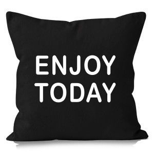 Poszewka Enjoy Today Bawełna 40x40 Black&White