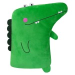 Poduszka pluszowa kształt CROCO 30x24 cm Zielony