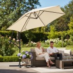 Parasol ogrodowy Turiano 300x245 cm Krem
