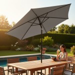 Parasol ogrodowy Tropea 300 x 245 cm Grafitowy